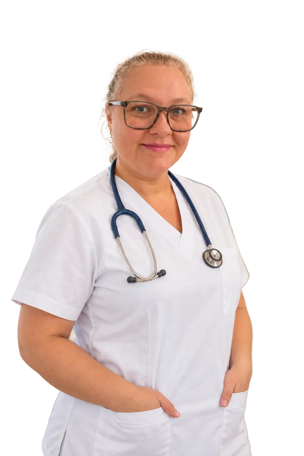 Portrait d’Amandine, infirmière souriante